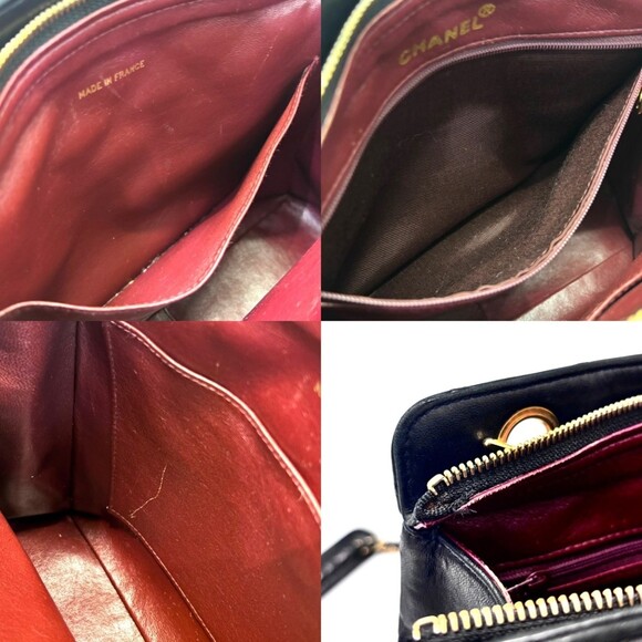 CHANEL Black Lambskin Leather Shoulder Bag - Picture 8 of 8